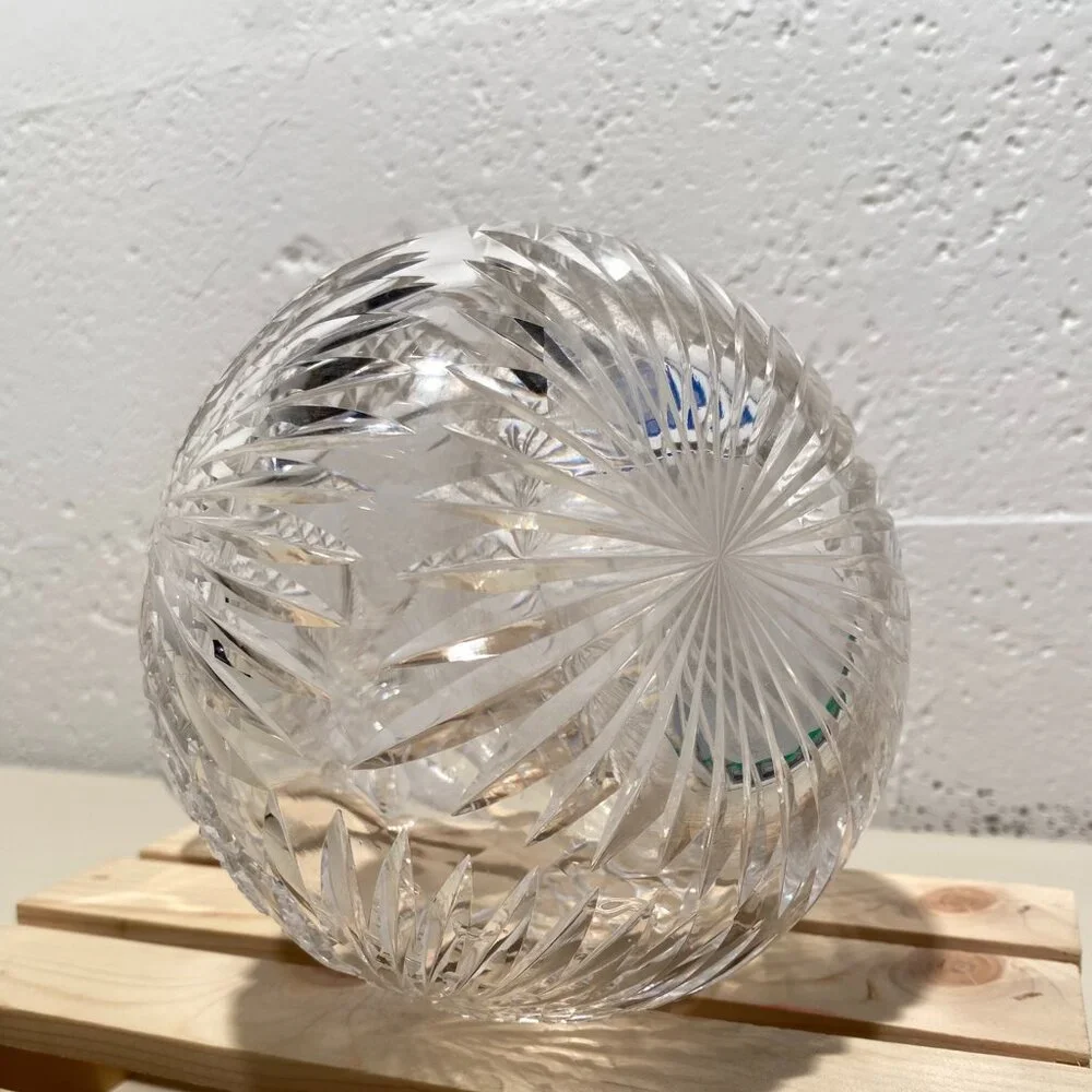 Antique American Rock Crystal Brilliant Cut Glass Vase - Picture 5 of 9